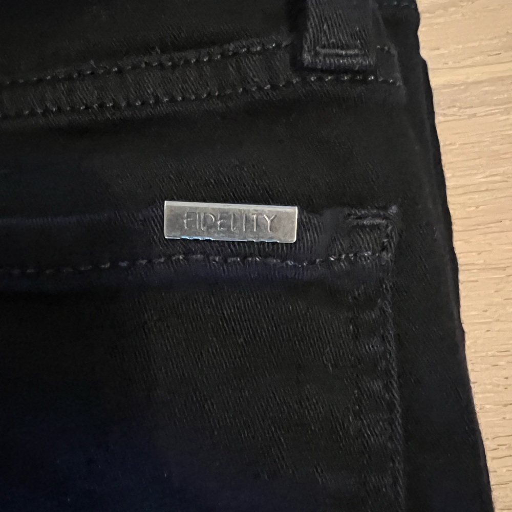 Fidelity Black Jeans with Durable Stitching and Classic Twill Weave